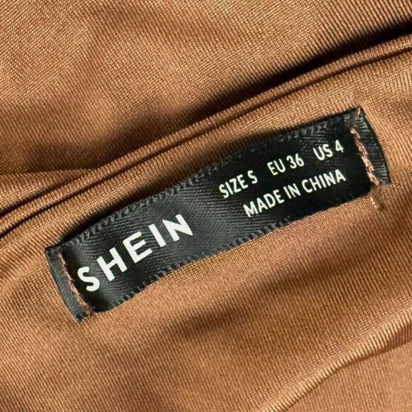 SHEIN | Mini Dress | Small | Brown | High Stretch Backless Bodycon - Picture 4 of 6